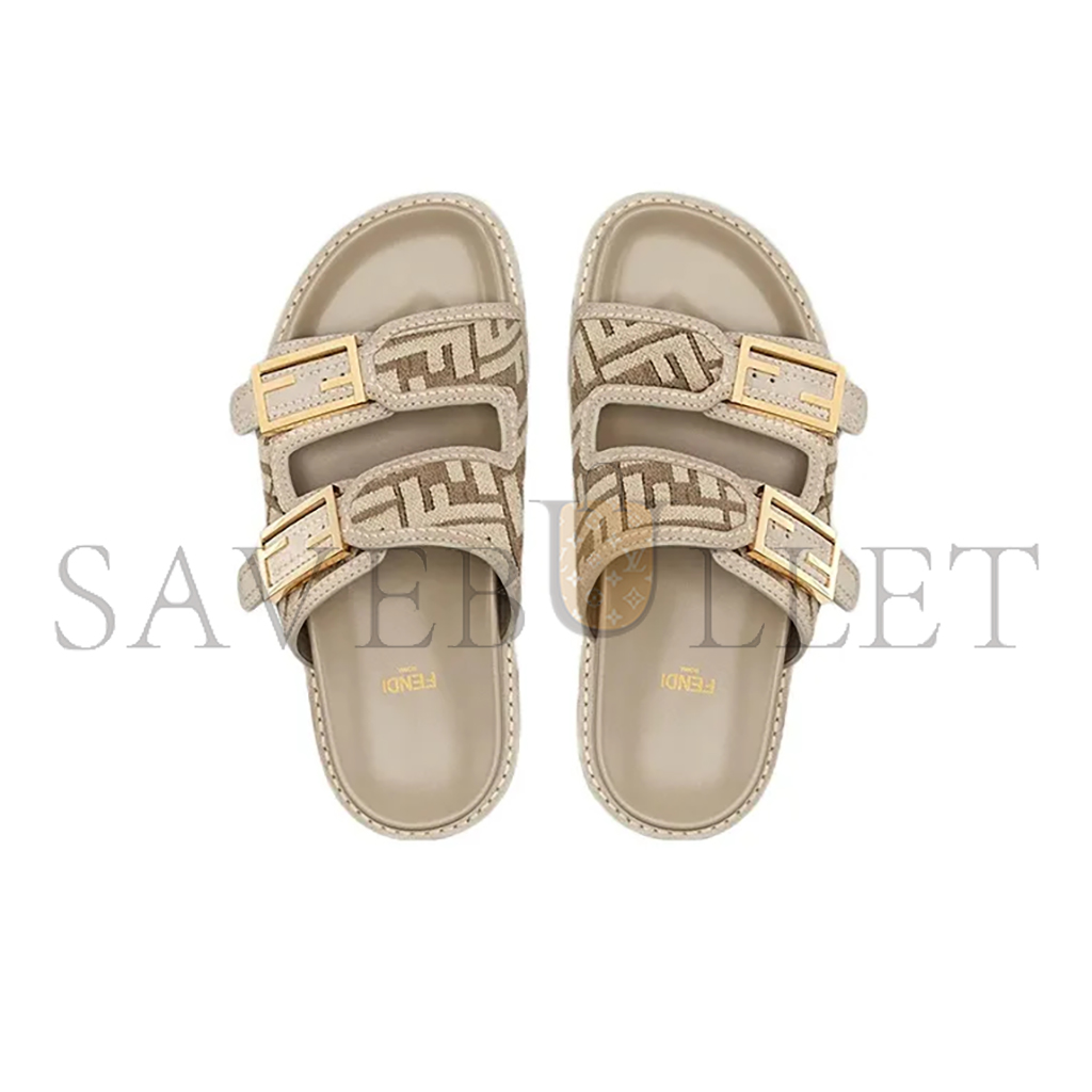 F**di logo plaque monogram flat sandals 8x8326akzpf1idj